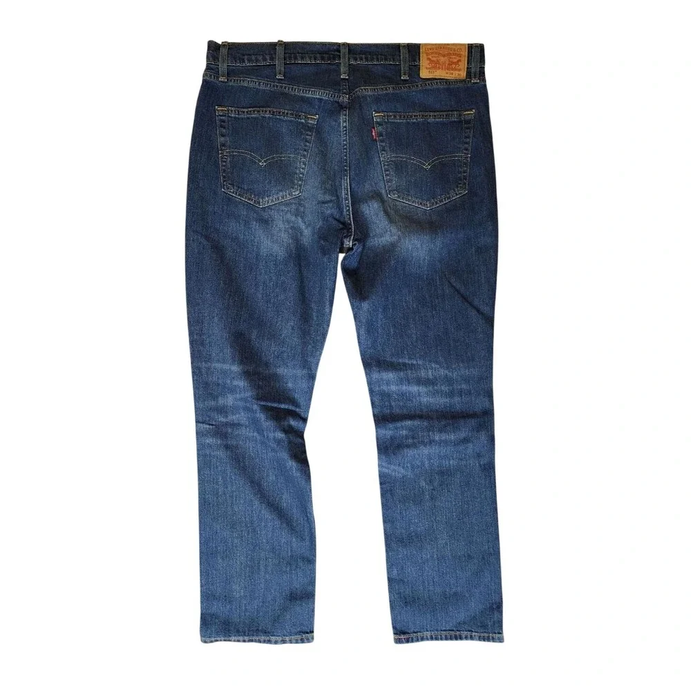 Levis 511 Slim Fit Jeans Mens 38x30‎ Medium Wash Blue Denim 04511-1163